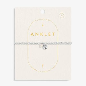 Pearl Anklet In Silver Plating