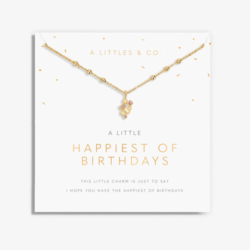 A Little 'Happiest Of Birthdays' Necklace In Gold-Tone Plating