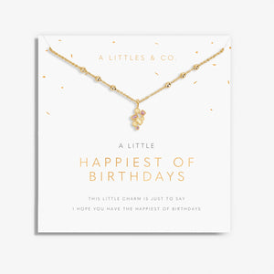A Little 'Happiest Of Birthdays' Necklace In Gold-Tone Plating