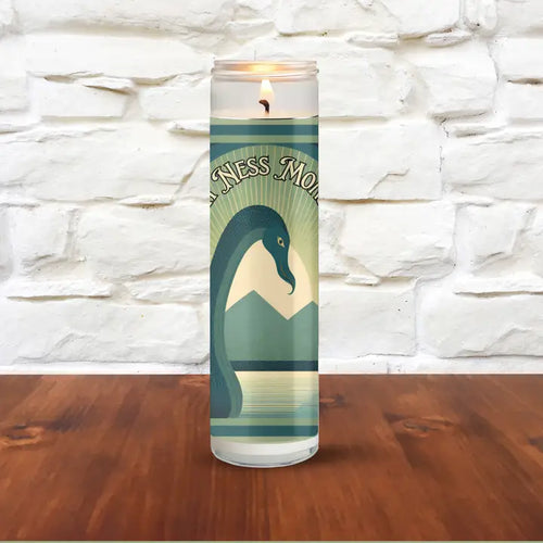 Art Deco Loch Ness Monster Novelty Bookstore Prayer Candle