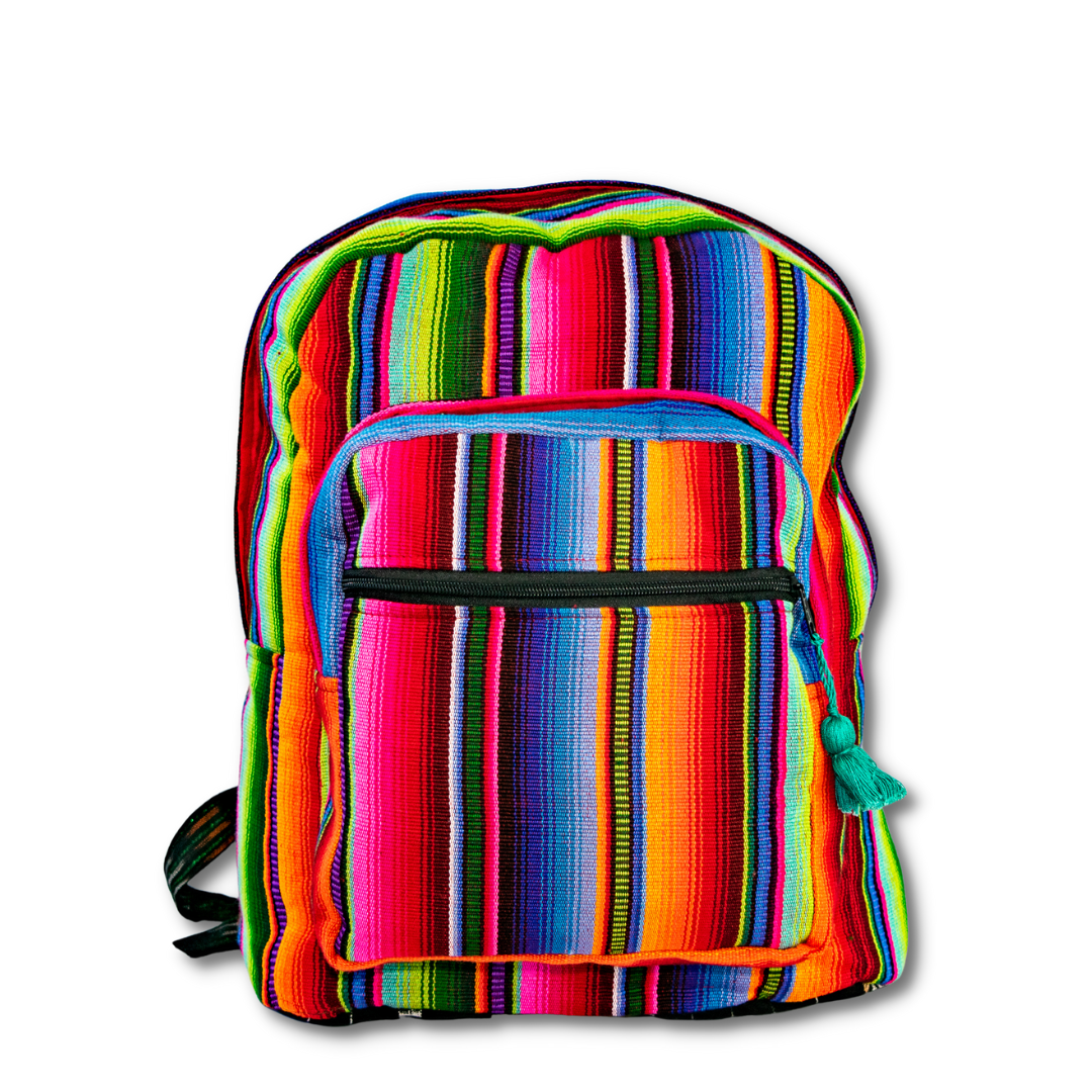 Hacienda Sarape Stripe Multicolor Backpack - Guatemala  display picture 1