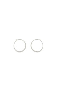 H1F-ss 22 Gauge Flat Wire Hoop Earring
