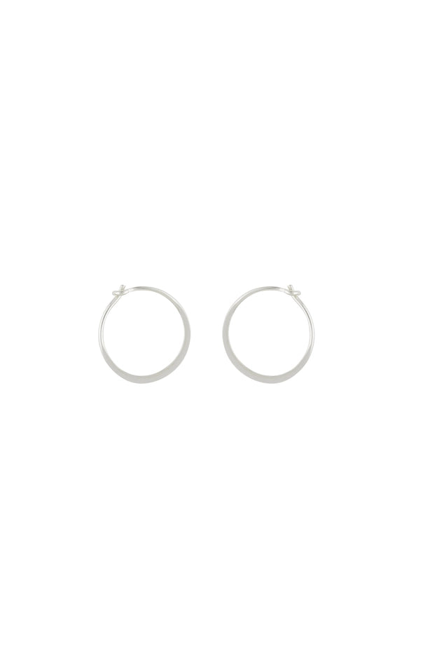 H1F-ss 22 Gauge Flat Wire Hoop Earring