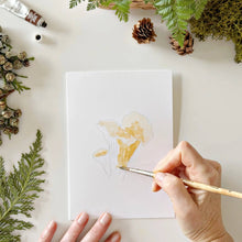Load image into Gallery viewer, Mushrooms paintable watercolor notecard set