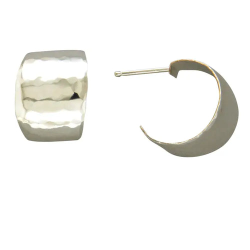 P8-ss Large Ball Cuff Post Earring