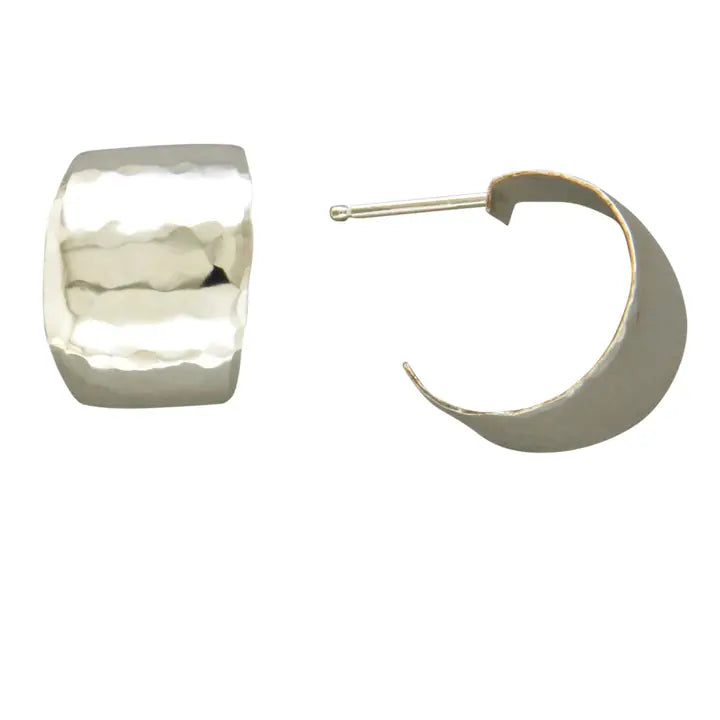 P8-ss Large Ball Cuff Post Earring