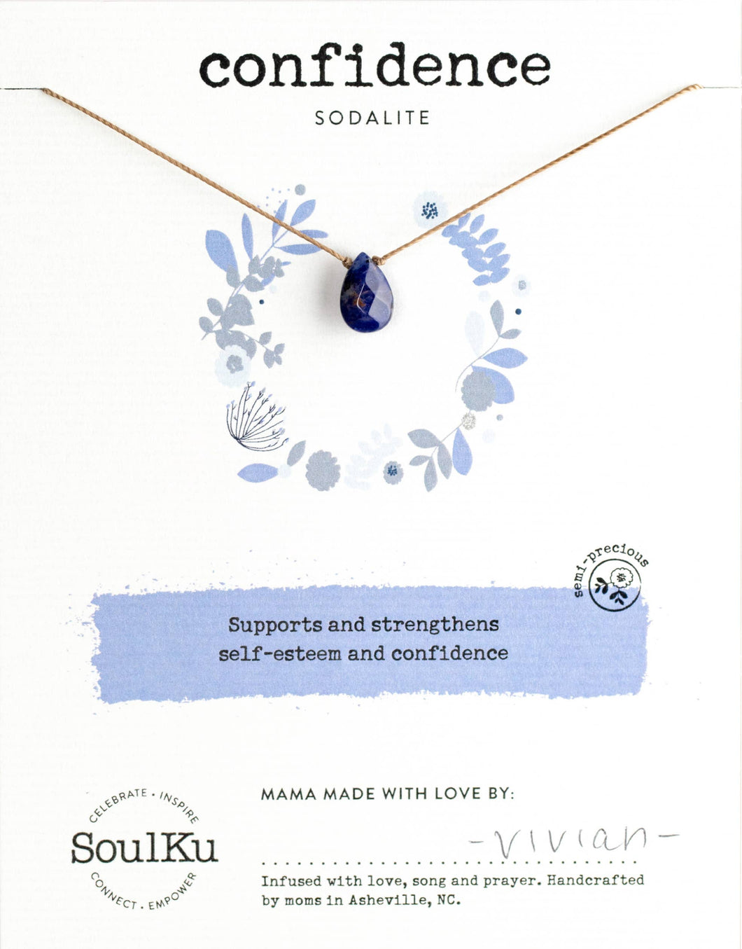 Sodalite Soul-Full of Light Necklace for Confidence - SFOL31