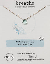 Load image into Gallery viewer, Powder Blue Soul Shine Necklace to Breathe - SS13