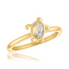 Lay-Ring116-White Opal CZ Turtle Layers Ring