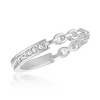 STK136-Half Chain Half CZ Stack Ring