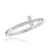 STK141-CZ Cross Stack Ring