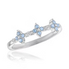 STK140-Air Blue Opal Mini Flower Stack Ring