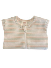 Load image into Gallery viewer, Multi Stripe / Organic 2-Way Zip Footie