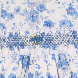Ellison Rose Floral Smocked Baby Dress + Bloomer (Organic)