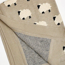 Load image into Gallery viewer, Furry Sheep - Organic Cotton Jacquard Knit Baby Blanket