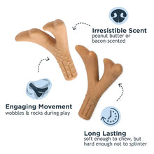 Load image into Gallery viewer, Peanut Butter-Scented Antler Chew Dog Toy - Medium