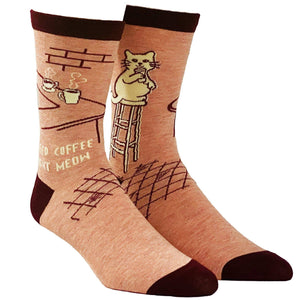 Women's I Need Coffee Right Meow Socks Funny Cat Lover Sock