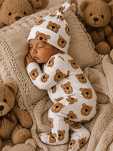 Load image into Gallery viewer, Baby Bear / Organic Cotton 2-Way Zip Footie