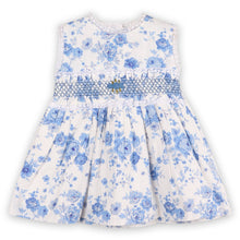 Load image into Gallery viewer, Ellison Rose Floral Smocked Baby Dress + Bloomer (Organic)