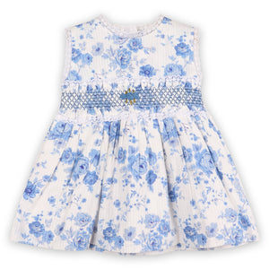 Ellison Rose Floral Smocked Baby Dress + Bloomer (Organic)