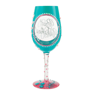 Best Wishes Wine Glass