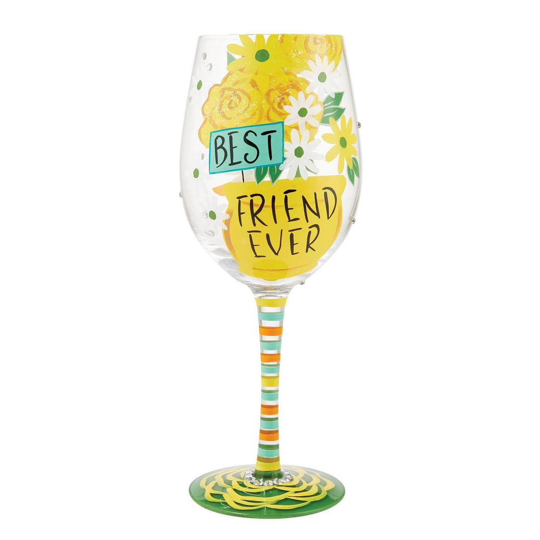 Best Friend Ever Wine Glass