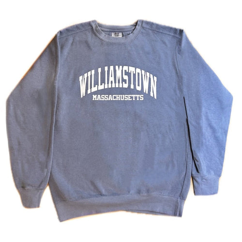 blue crew neck williamstown sweatshirt