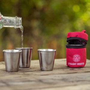 Bunkhouse Straight Shooters portable shot glass set