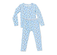 Load image into Gallery viewer, Milk and Cookies Blue Bamboo Two-Piece Set