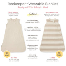 Load image into Gallery viewer, Good Night Sky Organic Warmer Beekeeper™ Wearable Baby Blanket - Ranunculus