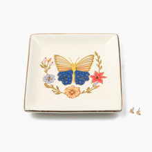 Load image into Gallery viewer, Jewelry Dish &amp; Stud Earring Set - Butterfly/Cream