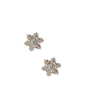 Load image into Gallery viewer, Screwback Stud Earrings - Snowflake Silver