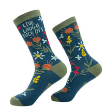 Load image into Gallery viewer, Women&#39;s Live Laugh Fuck Off Socks sarcastic Graphic Socks