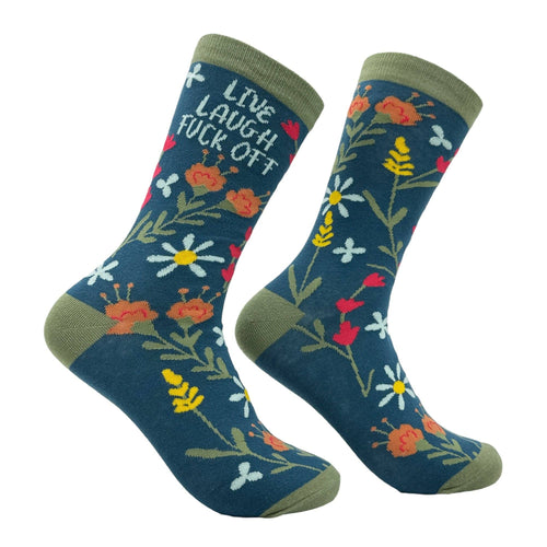 Women's Live Laugh Fuck Off Socks sarcastic Graphic Socks