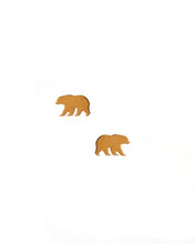Load image into Gallery viewer, Screwback Stud Earrings - Bear Gold