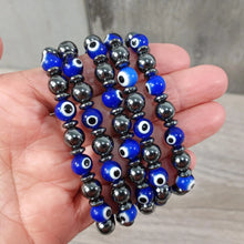 Load image into Gallery viewer, Evil Eye Protection Bracelet 8mm