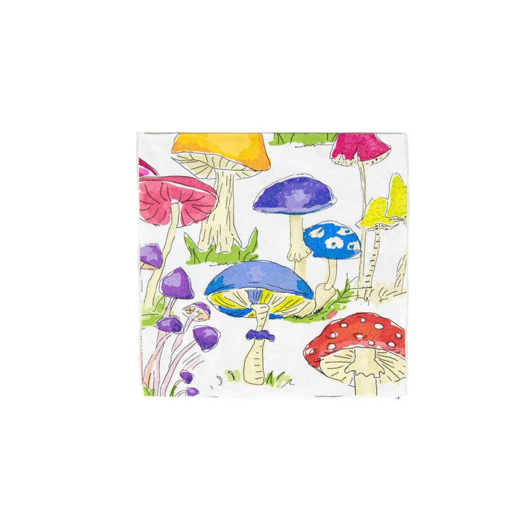 Woodland Mushrooms Paper Cocktail Napkins - 20 PK