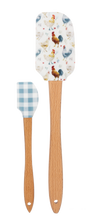 Load image into Gallery viewer, Watercolor Chicken &amp; Gingham Spatula