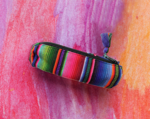 Hacienda Multicolor Sarape Pencil Case - Guatemala