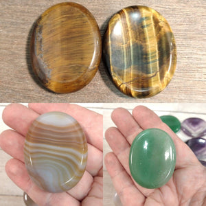 Oval Gemstone Worry Stones – Pocket Crystals
