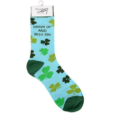 Load image into Gallery viewer, Drink Up And Irish On Socks