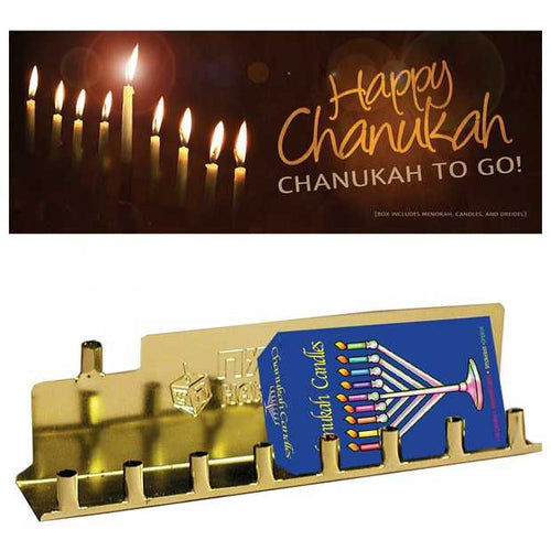 Chanukah To Go - Menorah and Candle Kit