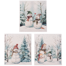 Load image into Gallery viewer, Snowman Reusable Dish Cloth