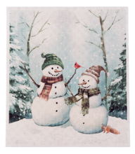 Load image into Gallery viewer, Snowman Reusable Dish Cloth