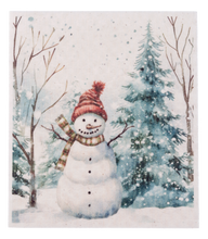 Load image into Gallery viewer, Snowman Reusable Dish Cloth