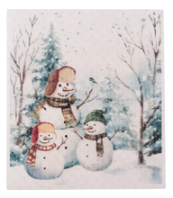 Load image into Gallery viewer, Snowman Reusable Dish Cloth
