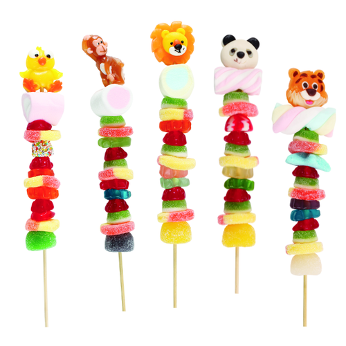 Animal Mix Gummy Kabobs