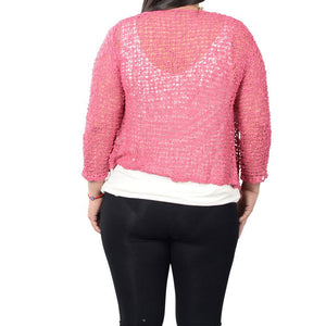 POPCORN KNIT SHRUG