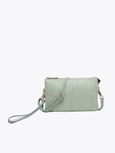 Load image into Gallery viewer, Riley Micro Straw 3 Compartment Crossbody/Wristlet