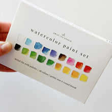 Load image into Gallery viewer, Watercolor paint set 18 colors with brush